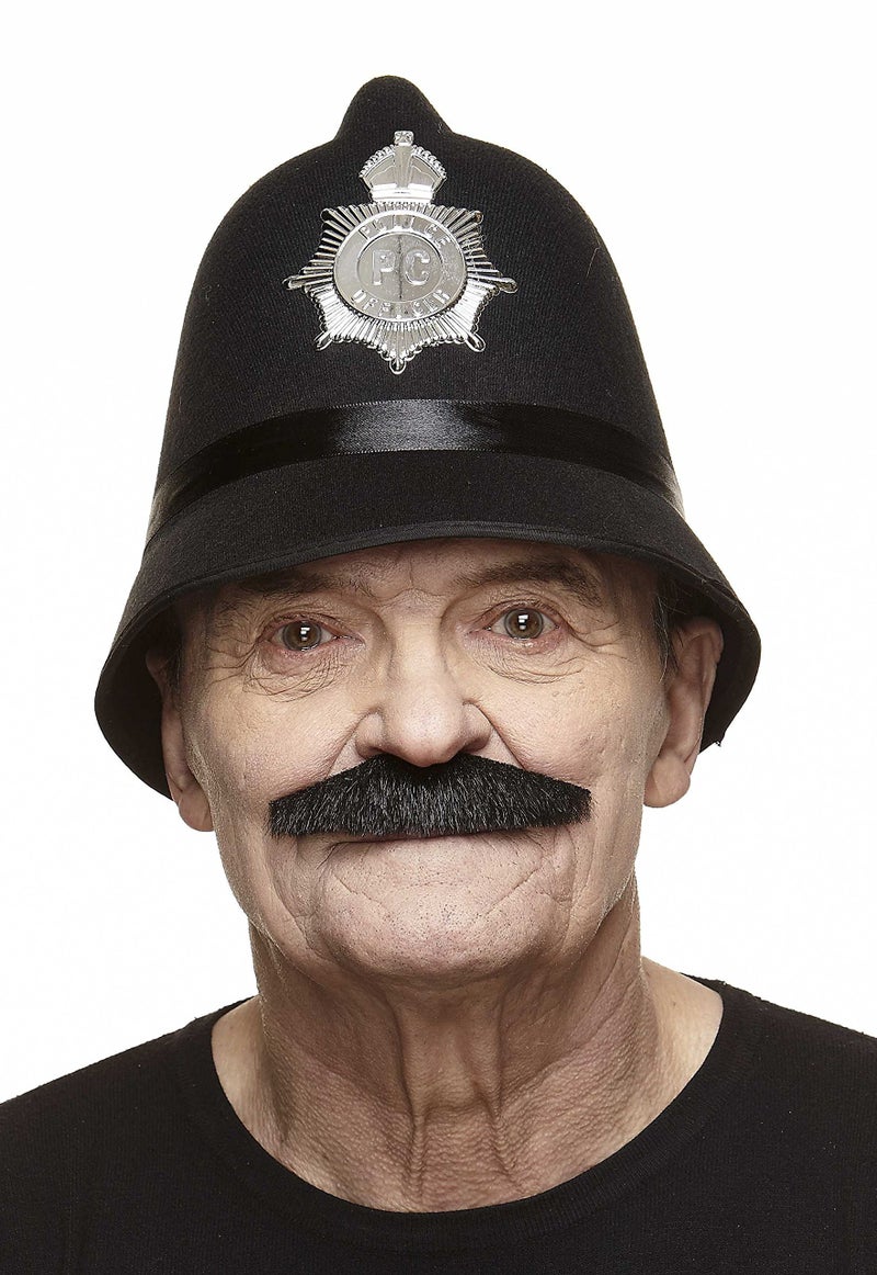 Mustaches Self Adhesive Fake Mustache, Novelty, Policeman False Facial Hair, Costume Accessory for Adults, Black Lustrous Color - Image 2